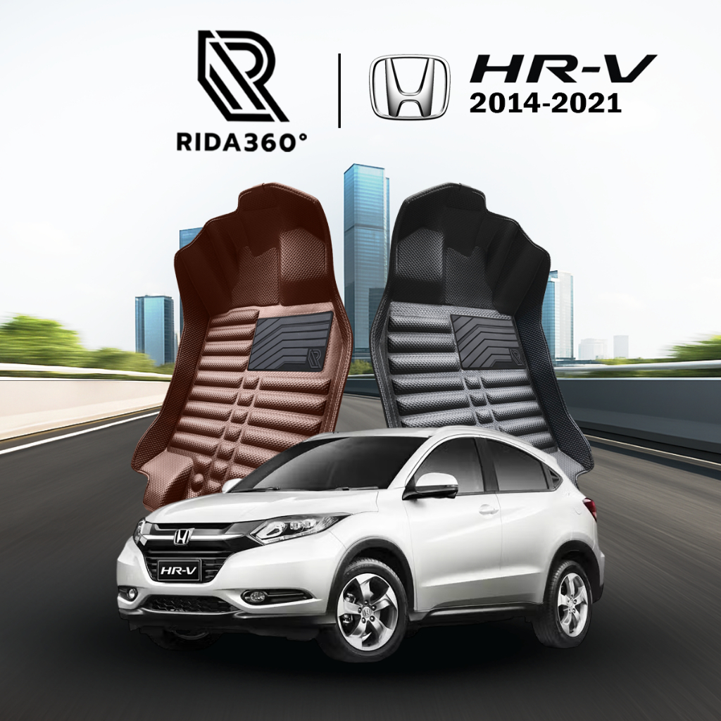 [RIDA360°] พรมรถยนต์ HONDA HR-V 2014-2021 พรมปั๊มขึ้นรูปชิ้นเดียวไร้รอยต่อ รับประกัน5ปี [004]