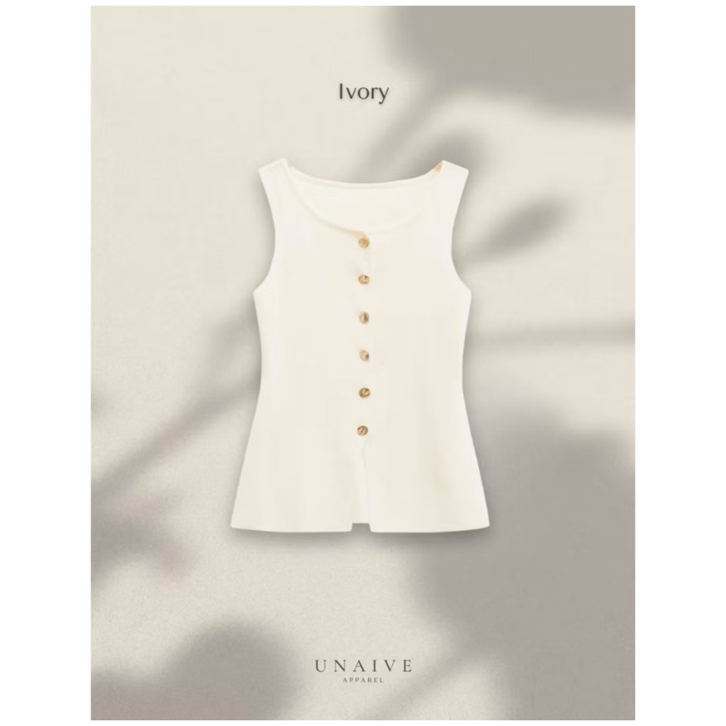 ส่งต่อ UNAIVE Aristocrat Top เสื้อเวส Vest ผ้าไหมพรม