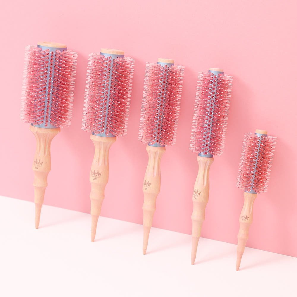 ( พร้อมส่ง ) Atara Donmo Hair Roll Brush หวีแปรงไดร์ขนหมูป่าแท้ รุ่น Cherry Blossom ยกโคนสร้างวอลลุ่ม - รูปที่ 2
