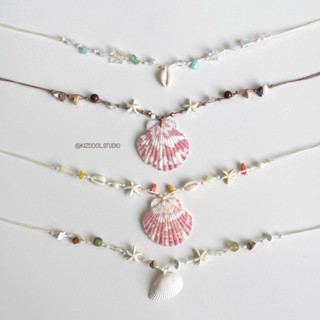 Kizcool Studio | สร้อยคอเชือกเทียนจี้หอย งานhandmade ไปทะเล …