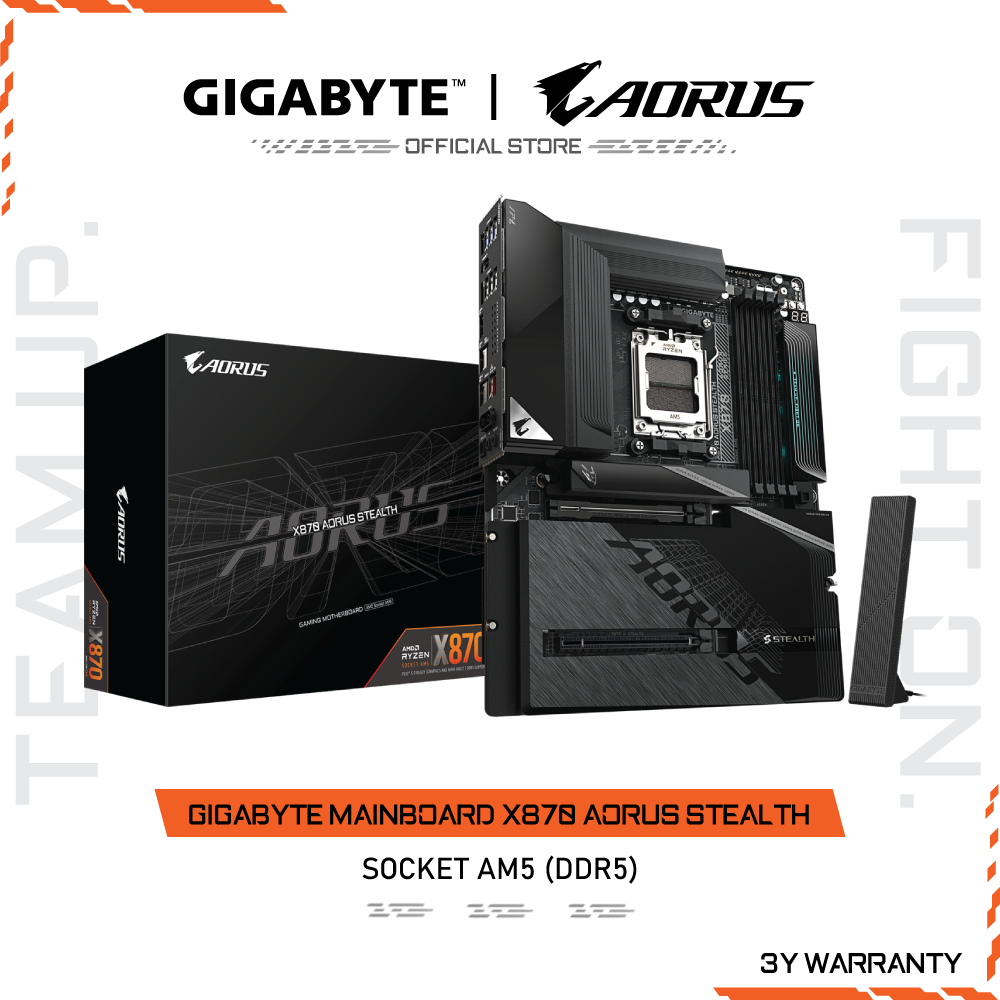 GIGABYTE MAINBOARD X870 AORUS STEALTH เมนบอร์ด X870 A STEALTH-1.0