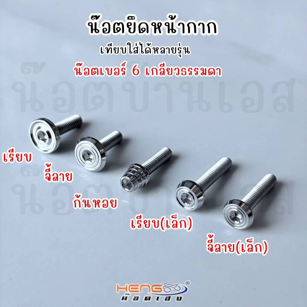 น๊อตยึดหน้ากาก เทียบใส่ได้หลายรุ่น *(ราคาต่อ 1 ตัว)