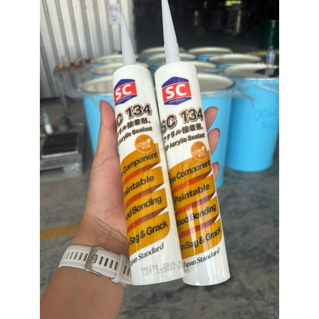 แดป อะคลิลิค สีขาว SC134 ลังละ 25 หลอด สินค้าขายยกลัง