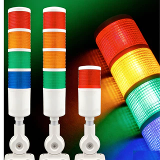 ไฟทาวเวอร์ไลท์ Tower Light XH50 3สี แดง เหลือง เขียว พร้อมเสียง ปรับไฟติดค้างและปรับไฟพริบได้ 12-24V