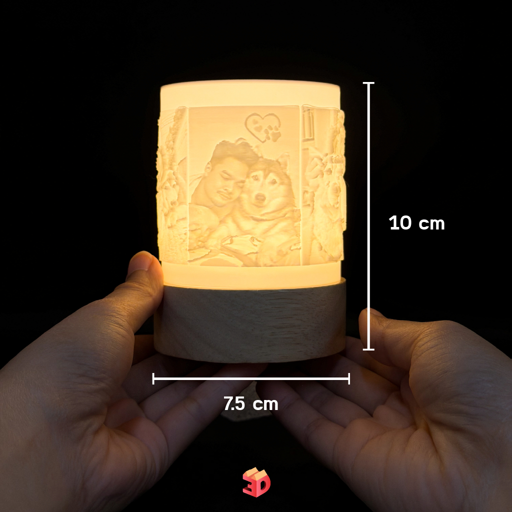 โคมไฟ 3D Print สั่งทำตามภาพลูกค้า ของขวัญวาเลนไทน์/วันเกิด/รับปริญญา ส่งภาพทางแชทได้เลย