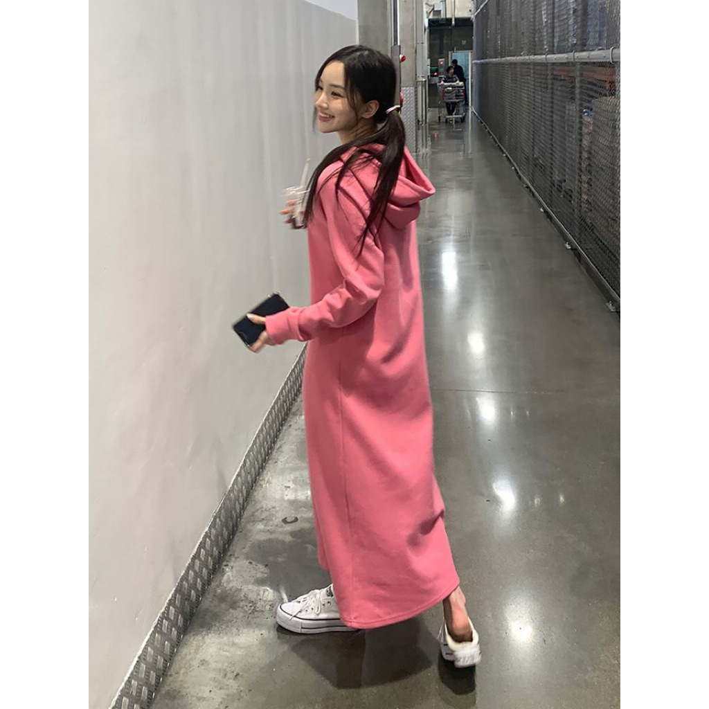 maxi dress hoodie เดรสตัวยาว MLB ของแท้