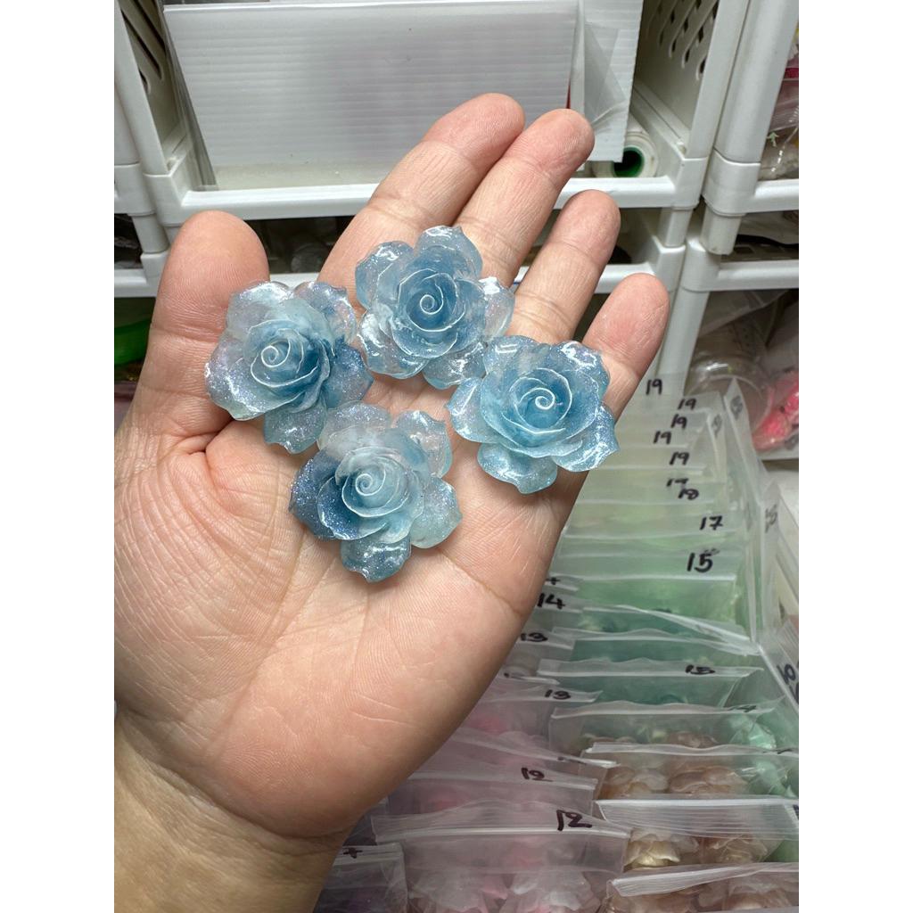 G 1-G100 (33 มิล /4ชิ้น)รวม เรซินดอกไม้ ตกแต่งยาดม งานdiy