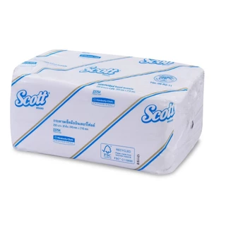 กระดาษเช็ดมือชนิดแผ่น SCOTT INTERFOLD HAND TOWELS หนา 2 ชั้น สินค้าฉลากเขียว รหัส 23754