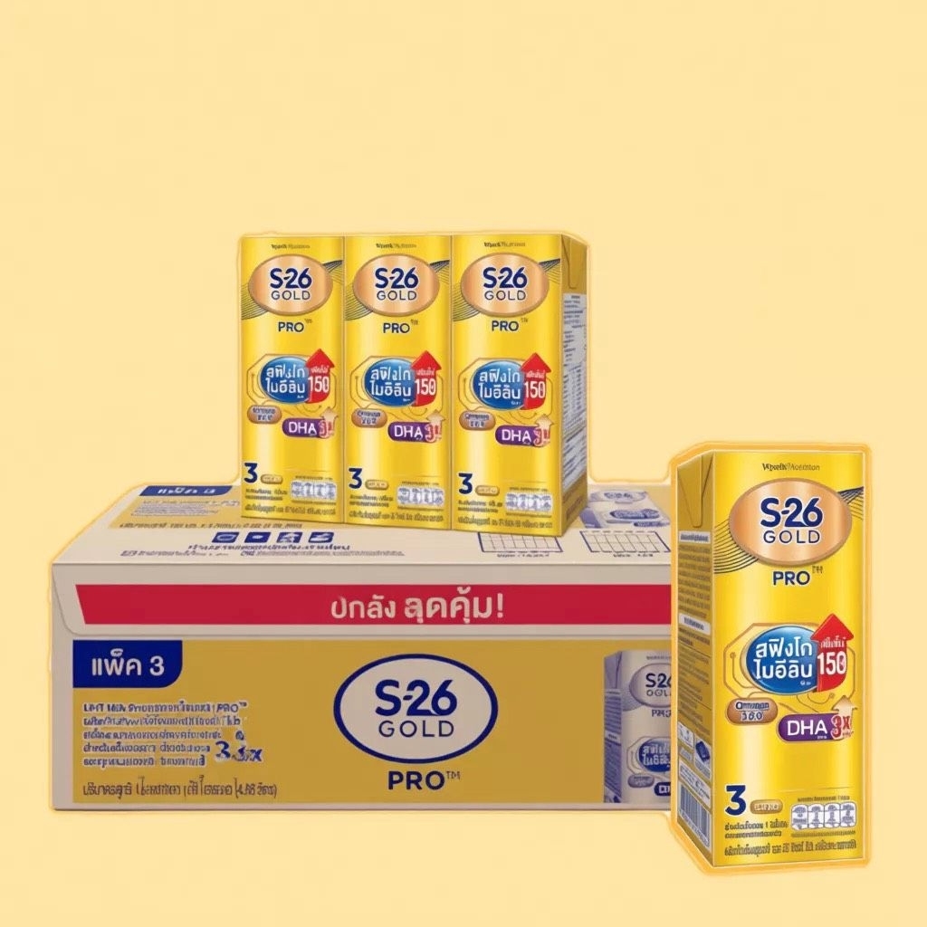 S-26 Gold Pro นมยูเอสที เอส 26 โกลย์ โปร 180 มล. สำหรับเด็ก 1 ปีขึ้นไป