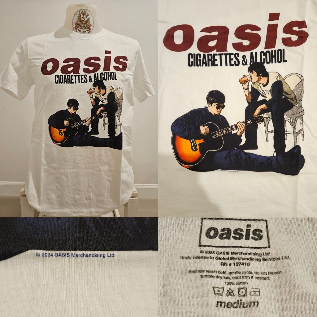 🌏  เสื้อวง Oasis (โอเอซิส)  เสื้อวงงานลิขสิทธิ์แท้ นำเข้า-UK สินค้ามือ1 ป้ายปั้มคอ ของแท้🌍