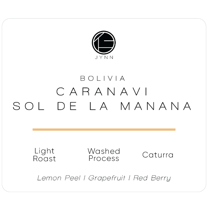 JYNN coffee roasters เมล็ดกาแฟ: Bolivia Caranavi Sol De La Manana - 100g