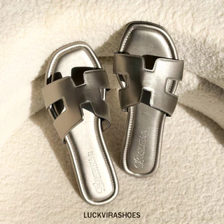 LUCVIRA SHOES รองเท้าแตะ รุ่น Hera รองเท้าแตะผู้หญิง หน้าตัว H พื้นนุ่มมาก ดีไซน์ยอดนิยม มีทั้งหมด 6 สี รหัส LS-07