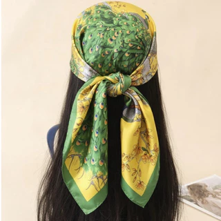 P&Pส่งไว! ผ้าโพกหัวขนาดผ้าพันคอ70x70ลายคลาสสิค classic scarf luxury brand สไตล์เกาหลี