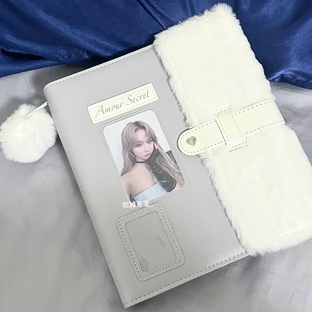 พร้อมส่ง🇹🇭แฟ้มPU Amour Secret ขนปุย (เฉพาะแฟ้ม) ขนาดA5 6ห่วง แฟ้มการ์ด Photo Album (AH) #B8
