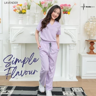 ชุดสครับขาตรง กางเกงทรงสุภาพ (ปักชื่อ) Scrubs STAT รุ่น "Simple Flavour Collection" 3 สีใหม่