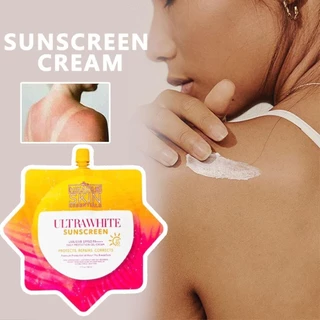 Ultra White ครีมกันแดด SPF50 PA++++ กันแดดผิวขาวใส กันน้ำ เหงื่อ ไม่ทำให้หน้าขาววอก ฉีดวิตามินอี