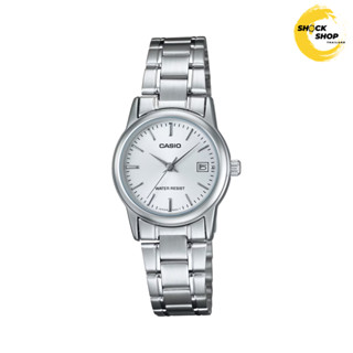 CASIO นาฬิกาผู้หญิง รุ่น LTP-V002D-7A วัสดุสเตนเลสสตีล สีเงิ…