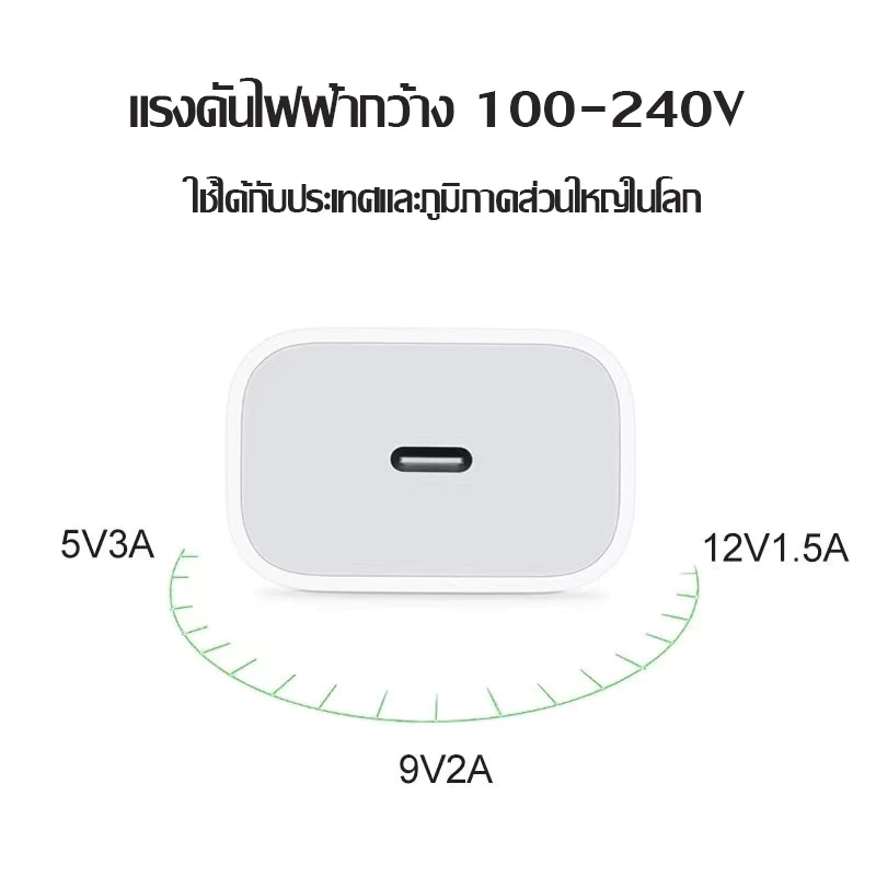 KINKONG【 รับประกัน 1 ปี】PD 30W 45W สายชาร์จ+หัวชาร์จ Fast Charger Type-C to Li สำหรับ i6 i7 i8 x xr i11 i12 i13 i14 thumbnail 5