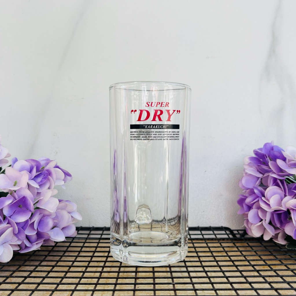 แก้วเบียร์ ASAHI SUPER DRY KARAKUCHI ขนาด 360ml มือสอง จากญี่ปุ่น