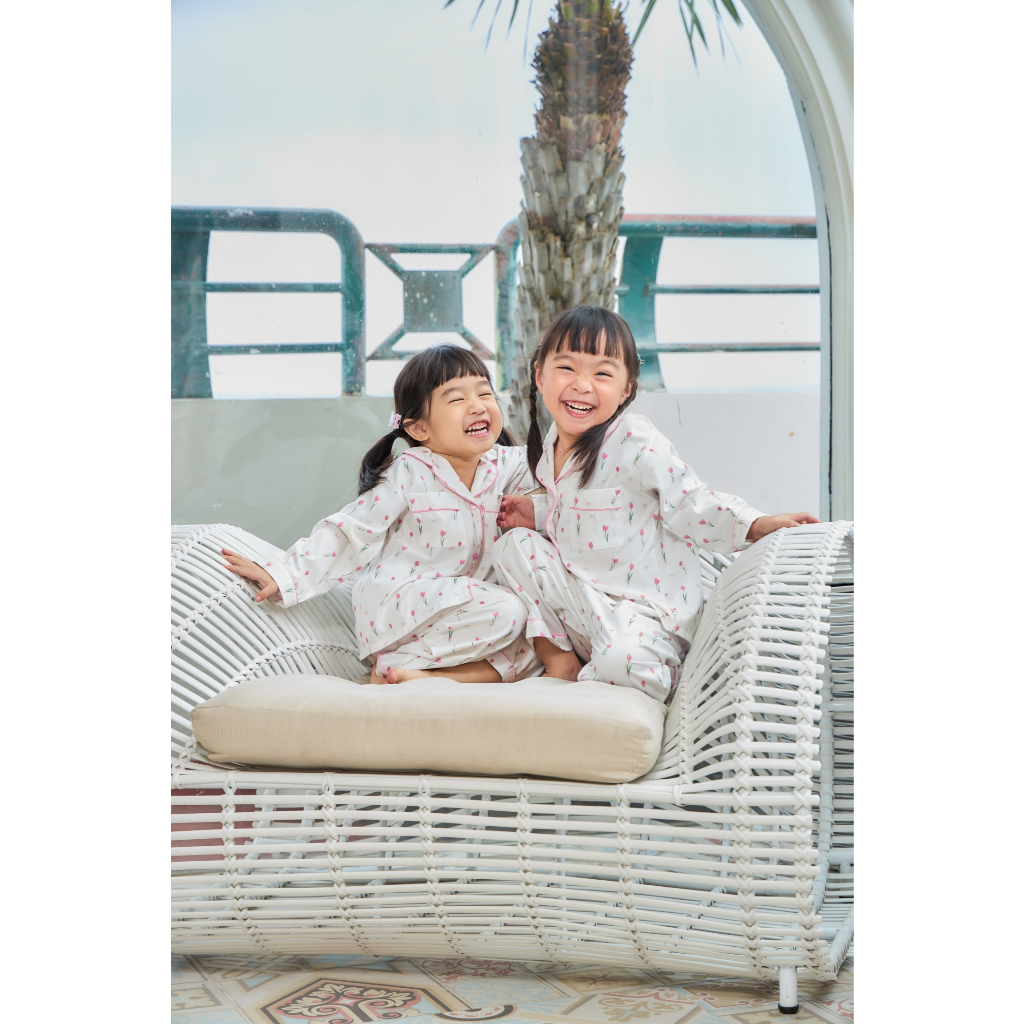 Lullabydream White Tulip Pajama Set (KIDS)