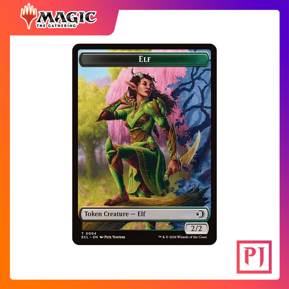 [MTG] Elf Token // Treasure Token [ECL] [TOKEN] [COMMON] [NORMAL] [ENG] (การ์ดเมจิค / Magic the Gathering)