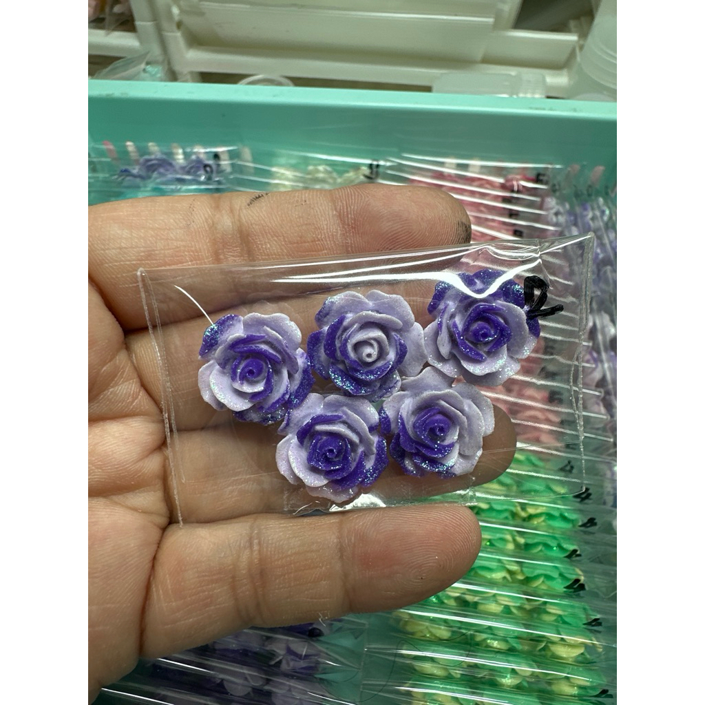 DD 1-DD100 12-18มิลเนื้อทรายทูโทน เรซิ่นดอกไม้ ตกแต่งยาดม งานdiy ราคา ถูกที่สุด ดีลบีเคเค แกลเลอรีภาพที่ 2