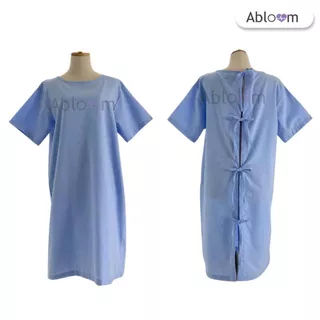 🔔มีไซส์ใหญ่ Abloom ชุดผู้ป่วย ชุดคลุมแบบ ผูกโบว์ด้านหลัง ชุดคนไข้ ดีไซน์ Patient Wear