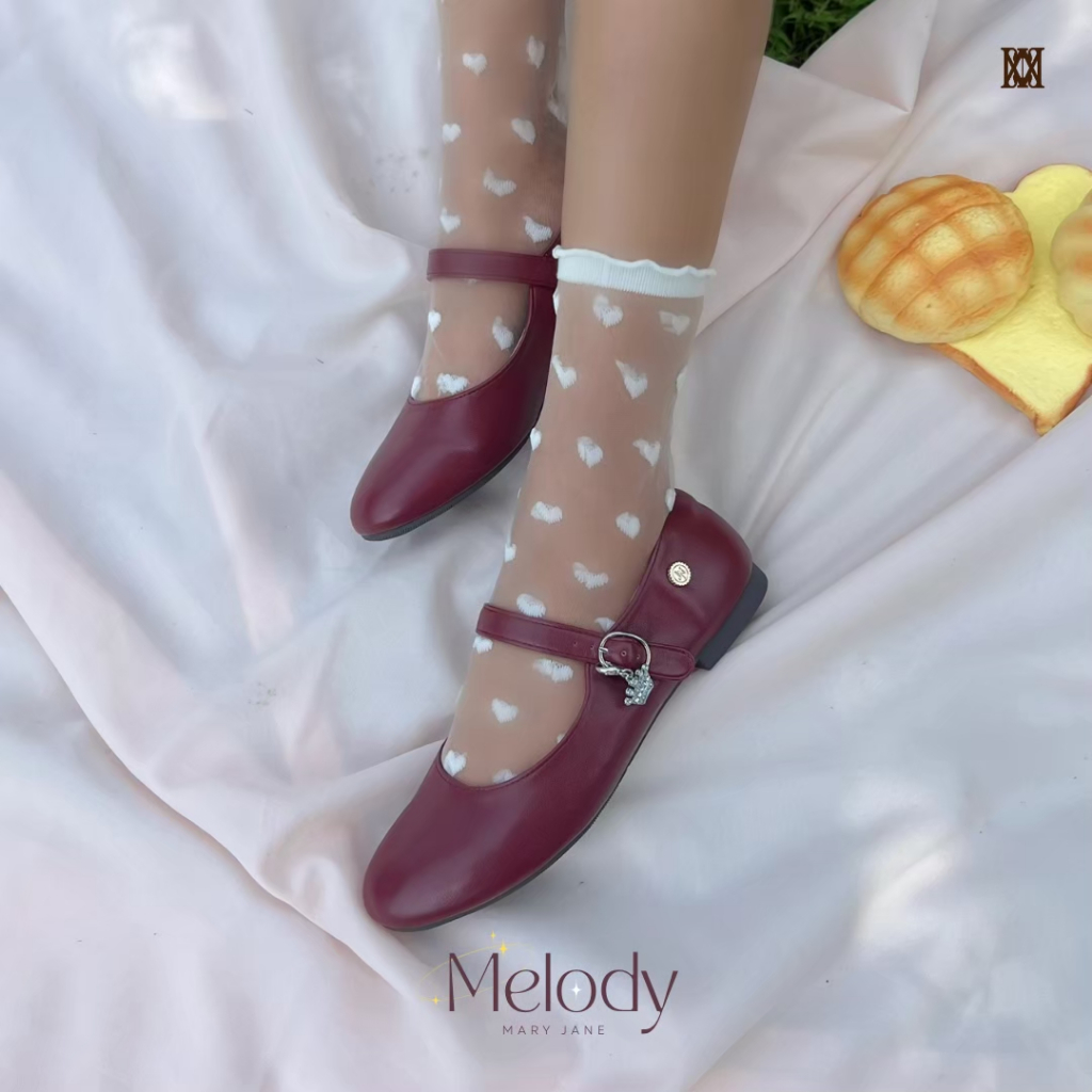 iamJinny JN163 รุ่น Melody Mary Jane สีแดง - รูปที่ 2