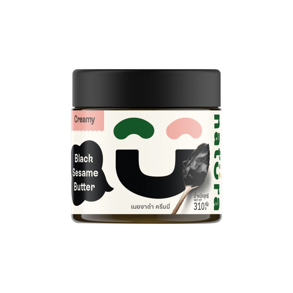 เนยงาดำ รสหวาน Black Sesame Butter Sweet (Natura Brand)