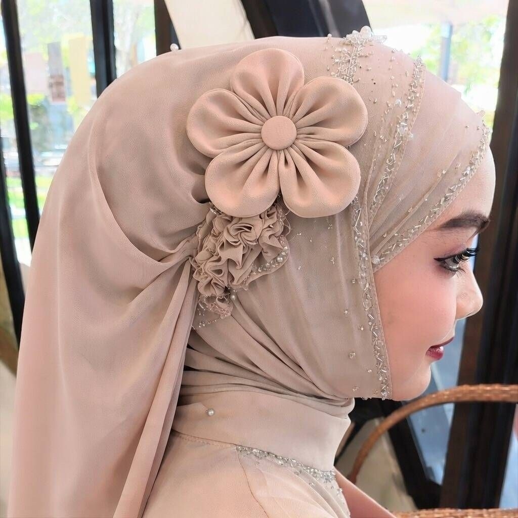 ดอกไม้ติดผ้าคลุม ดอกไม้ติดฮิญาบ สินค้ามาแรง🔥 - รูปที่ 4