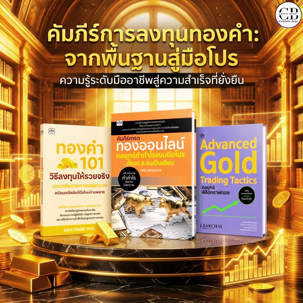 SET  (เลือกเล่ม+ 1 ชุด 3 เล่ม )  ยกระดับการเทรดทอง : จากมือใหม่สู่เทรดเดอร์ขั้นเทพ