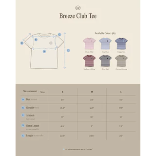 Breeze Club Tee [พร้อมส่ง] เสื้อยืดลายทางไหมพรม