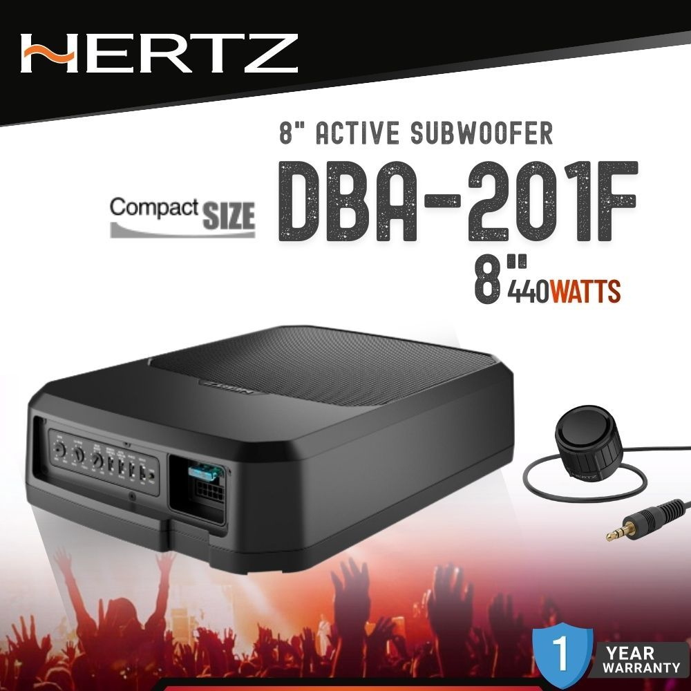HERTZ DBA-201F  SUBBOX 8" 440WATTS ขนาดลำโพง: 8 นิ้ว (200 mm)