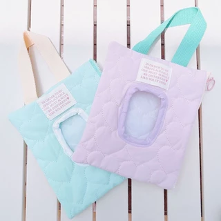 กระเป๋าผ้าใส่ทิชชู่แบบแขวน ใช้ซ้ำได้ สำหรับเดินทาง บ้าน รถยนต์ สีสดใส