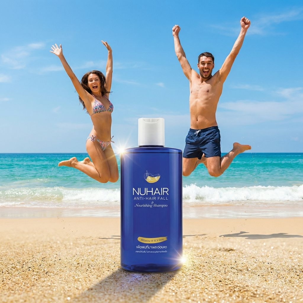 Nuhair แชมพูลดการหลุดร่วงของเส้นผม บำรุงผมให้เส้นใหญ่หนาแข็งแรง