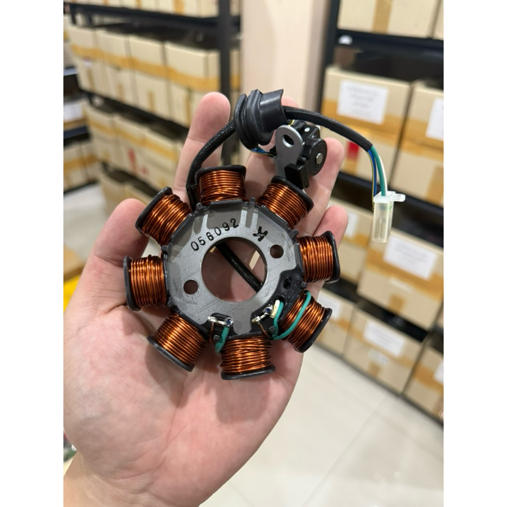 มัดไฟเวฟ125Sหัวเถิก สำหรับสตาร์ทเท้า ขดลวดสเตเตอร์แท้เบิกศูนย์ *31120-KPH-912*