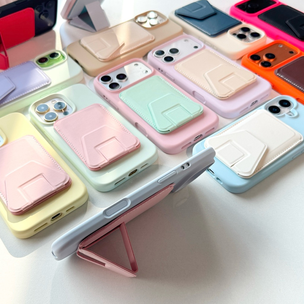 พร้อมส่ง🔝F1S32 Magnetic Wallet Card Holder ที่ตั้งมือถือแม่เหล็ก ตั้งแนวนอน-แนวตั้ง-ยกจอสูง ขาตั้งมือถือ กระเป๋าใส่บัตร