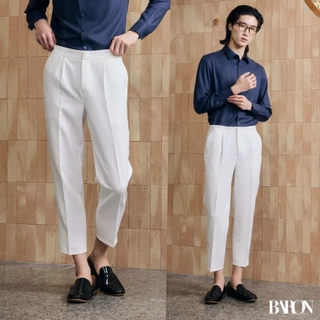 [ยอดขายดี พร้อมส่ง] BARON COMMON Pants กางเกงขายาวสแลคขาเต่อ เอวสูง กางเกงผู้ชาย กางเกงทำงาน
