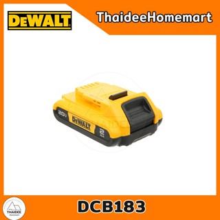 DEWALT แบตเตอรี่ 20V 2.0Ah DCB183 /  DCB183G (มีการ์ดยาง) รั…