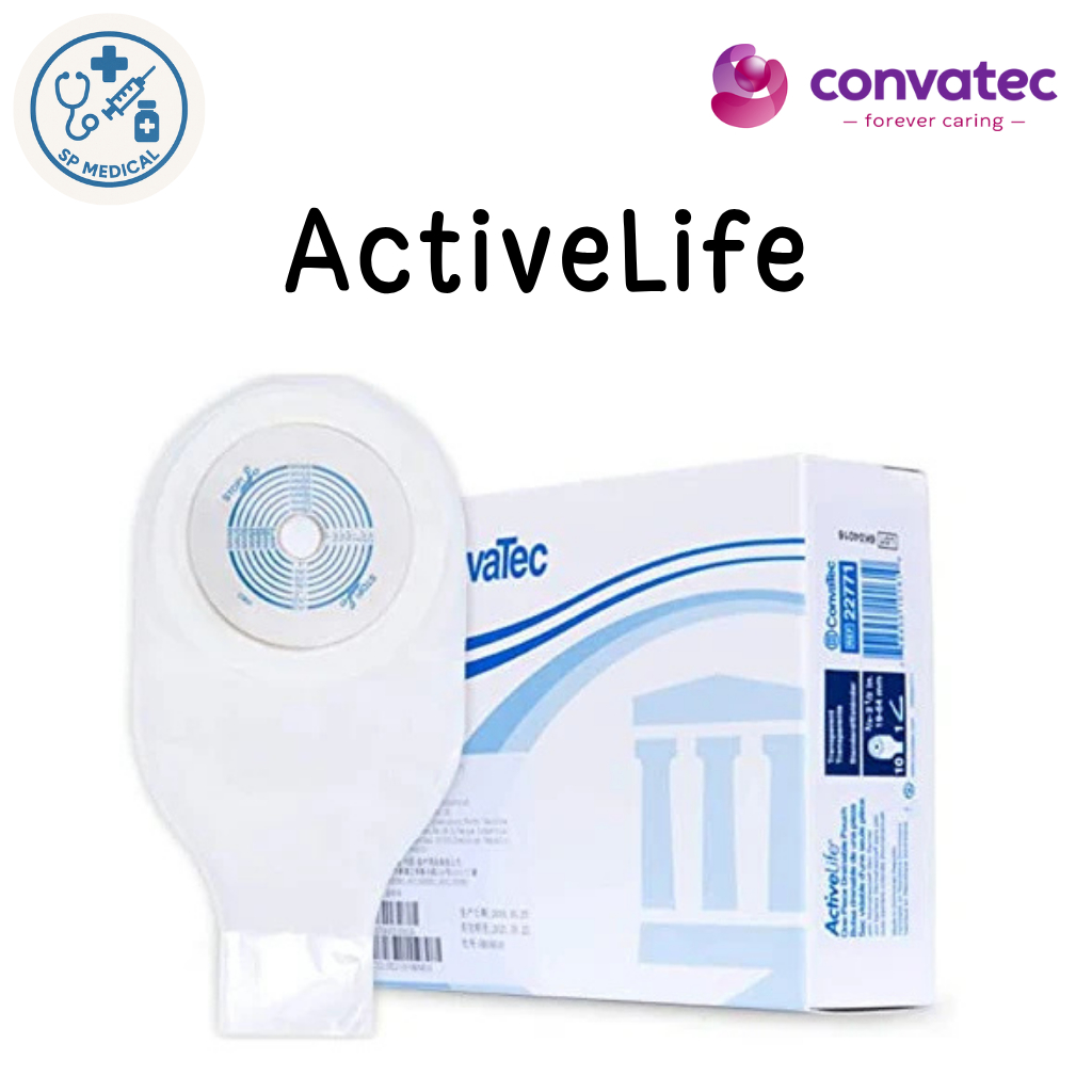 Convatec ActiveLife ถุงอุจจาระหน้าท้อง แบบชิ้นเดียว ขนาด 19-64 มม. จำนวน 10 ชิ้น/กล่อง