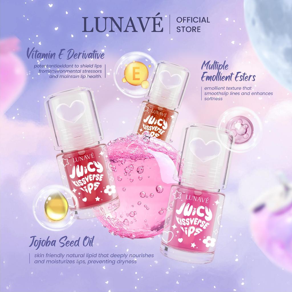 LUNAVE คอมโบคู่ฮิต Lip Duo Set Unlock Me x Juicy Kissverse Lips Oil ลิปคู่ฮิต ปากฉ่ำวาว คละสีได้ ราคา ถูกที่สุด ดีลบีเคเค แกลเลอรีภาพที่ 4