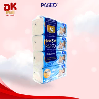(live) [ เซ็ต 4 แพ็ค ] กระดาษเช็ดหน้า Paseo ขนาด 130 แผ่น หนา 3 ชั้น นุ่ม 3 เท่า (4 แพ็ค บรรจุ 16 ห่อ)