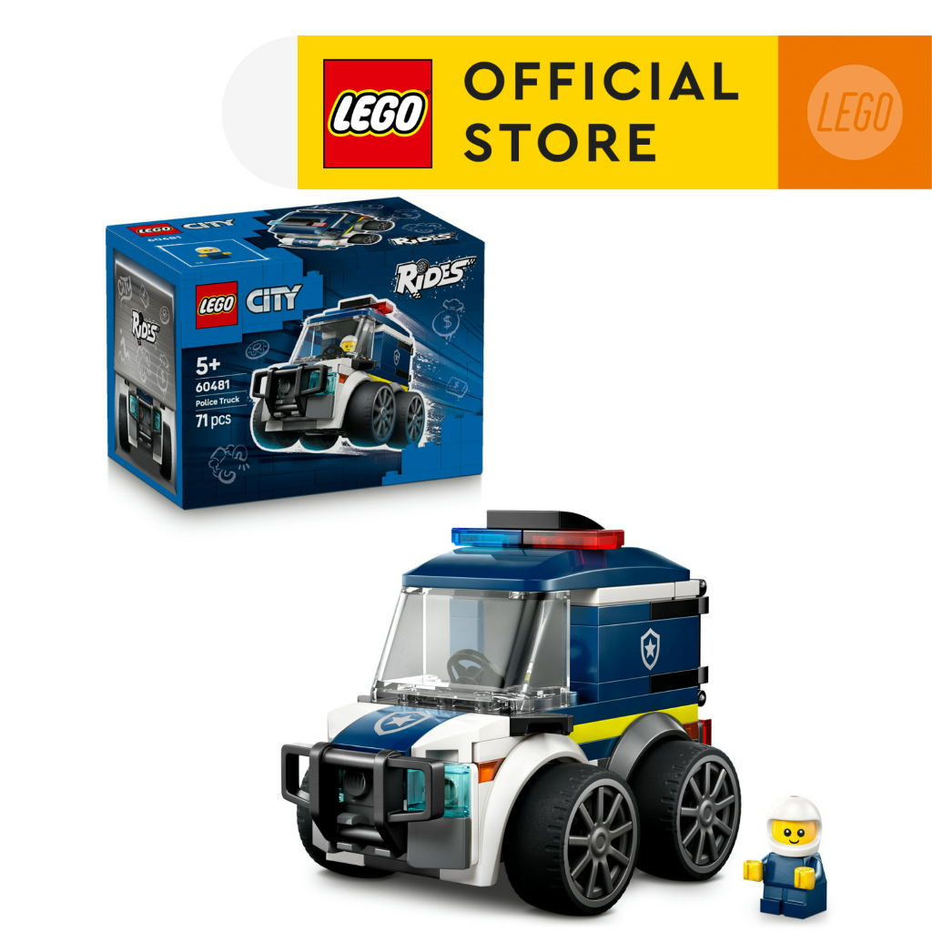 LEGO City 60481 Rides – Police Truck (71 Pieces), Building Blocks, Kids Toy