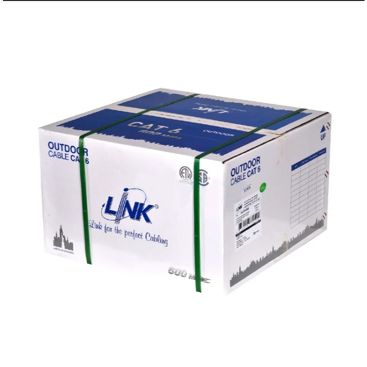 Link US-9106MD สายแลน Cat6 มีสลิง 305เมตร (ภายนอก)