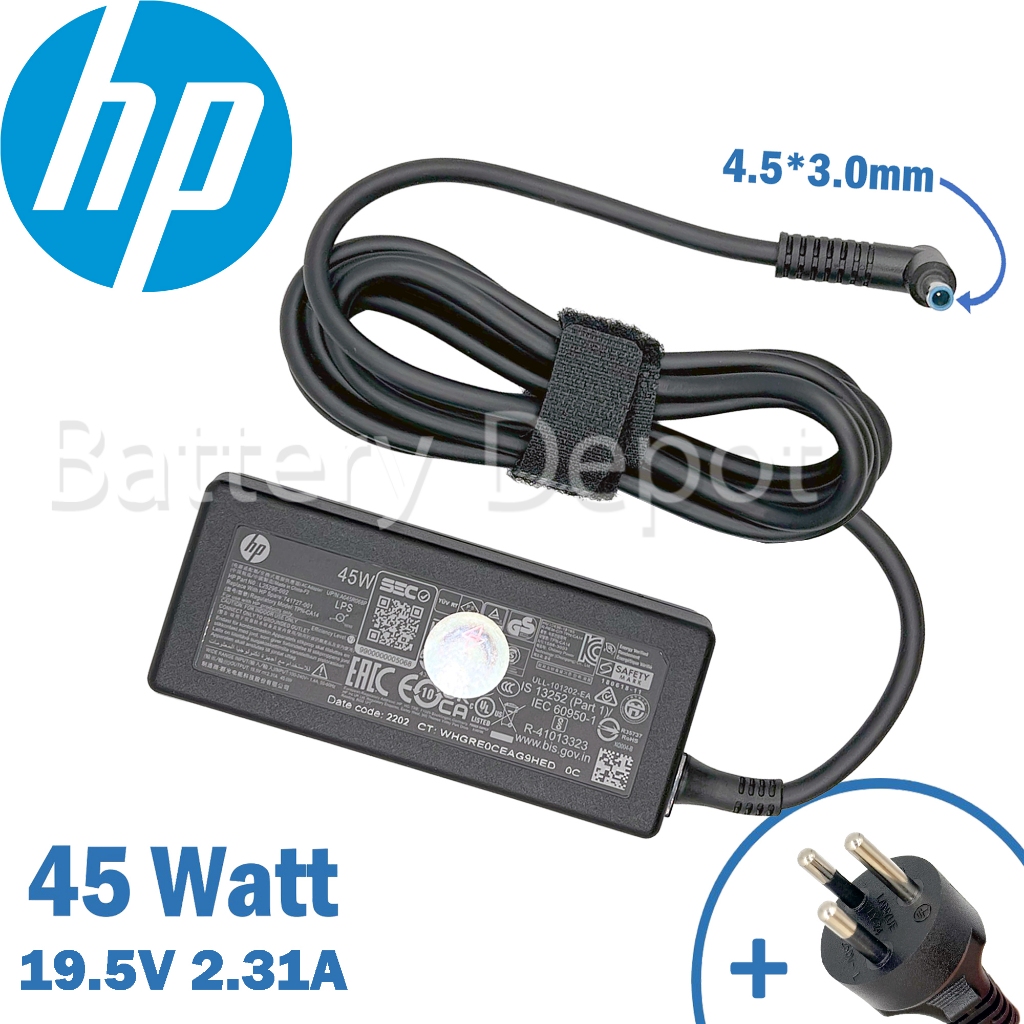 HP Adapter ของแท้ HP EliteBook 820 G4 / 820 G3 / 840 G4 / 430 G5 / HP Probook 440 G3 / 445 G7 45w 4.