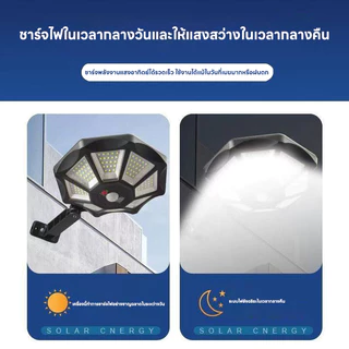 YOWXII ไฟติดผนังไฟโซล่าเซลล์ solar light กันน้ำ IP67 พลังงานแสงอาทิตย์ กลางแจ้ง