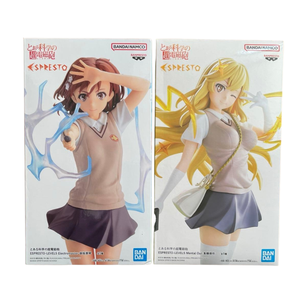 Banpresto A Certain Scientific Railgun ESPRESTO LEVEL5 Misaka Mikoto Shokuho Misaki Figure Japan