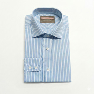 Meticulous Blue Stripe Slim Fit Cotton Shirt (เสื้อเชิ๊ตสลิม…