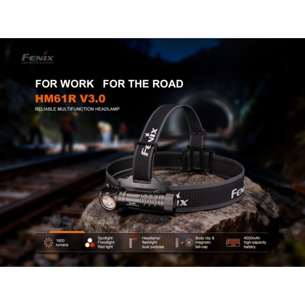 ไฟฉายคาดหัว Fenix HM61R V3.0RELIABLE MULTIFUNCTION HEADLAMP: สินค้ารับประกัน 3 ปี
