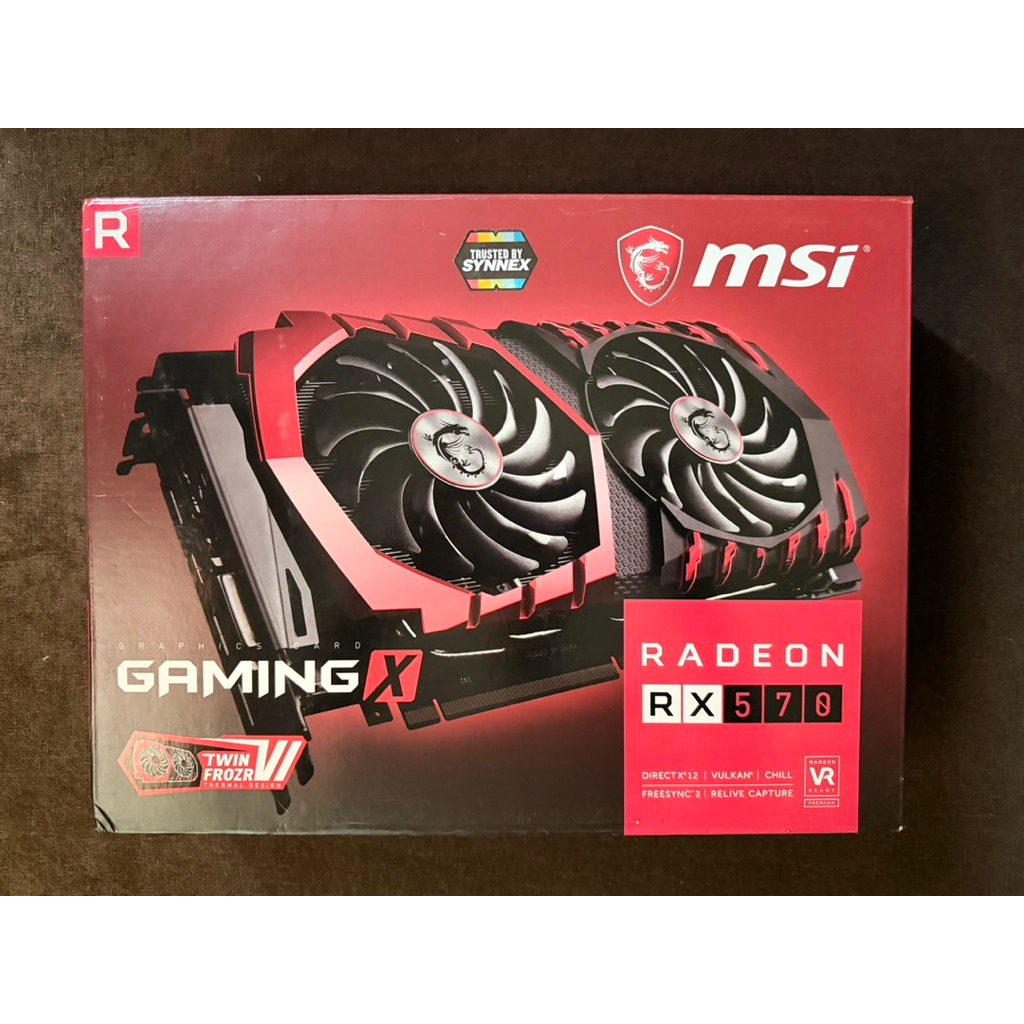 กล่องการ์ดจอ Msi gaming x rx 570